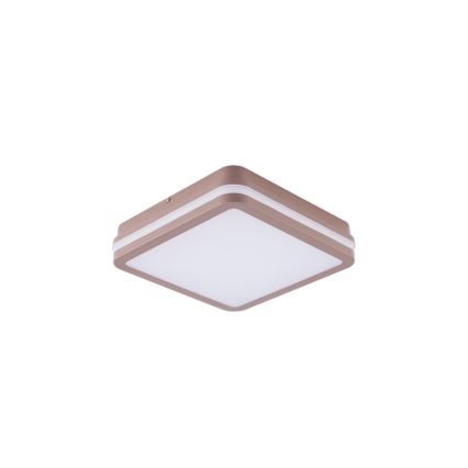 Brilagi - LED vanjsko stropno svjetlo BENE s integriranim senzorom LED/18W/230V 21,5x21,5 cm smeđe IP54