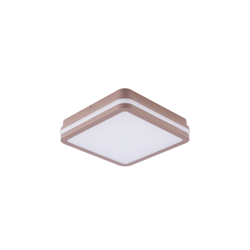 Brilagi - LED vanjsko stropno svjetlo BENE s integriranim senzorom LED/18W/230V 21,5x21,5 cm smeđe IP54