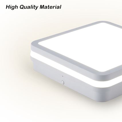 Brilagi - LED vanjska svjetiljka s senzorom BENE LED/18W/230V 22x22 cm bijela IP54