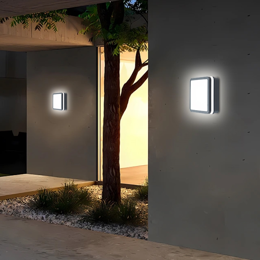 Brilagi - LED vanjska svjetiljka sa senzorom BENE LED/18W/230V 22x22 cm antracit IP54