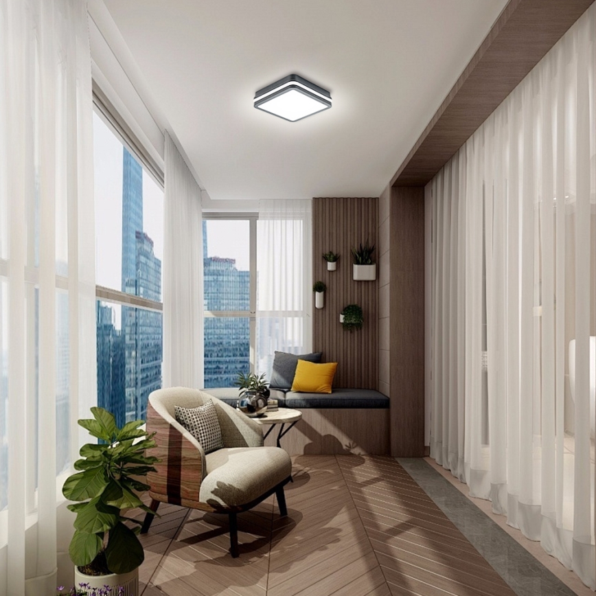 Brilagi - LED vanjska svjetiljka sa senzorom BENE LED/18W/230V 22x22 cm antracit IP54