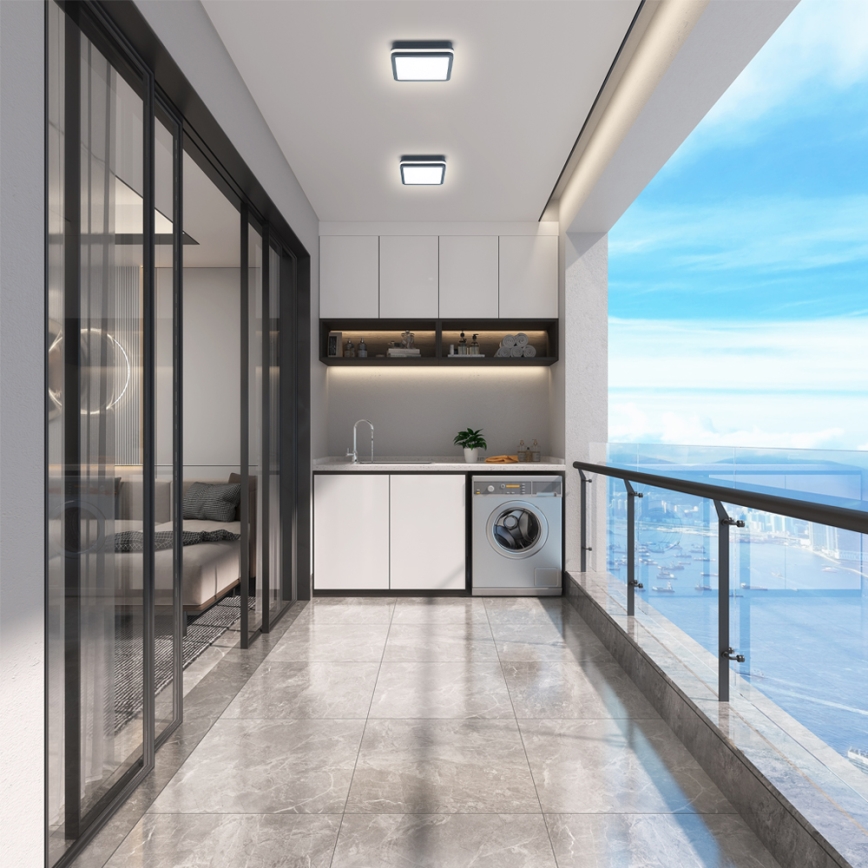 Brilagi - LED vanjska svjetiljka sa senzorom BENE LED/18W/230V 22x22 cm antracit IP54