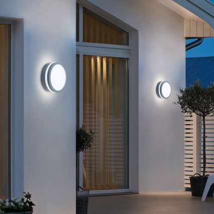 Brilagi - LED vanjsko svjetlo s senzorom BENE LED/18W/230V promjer 22 cm antracit IP54