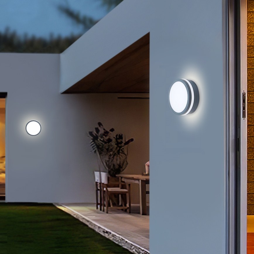 Brilagi - LED vanjsko svjetlo s senzorom BENE LED/18W/230V promjer 22 cm antracit IP54