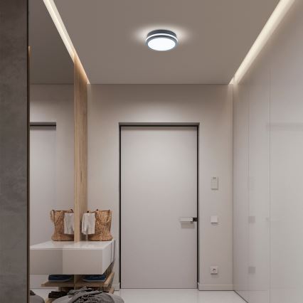 Brilagi - LED vanjsko svjetlo s senzorom BENE LED/18W/230V promjer 22 cm antracit IP54