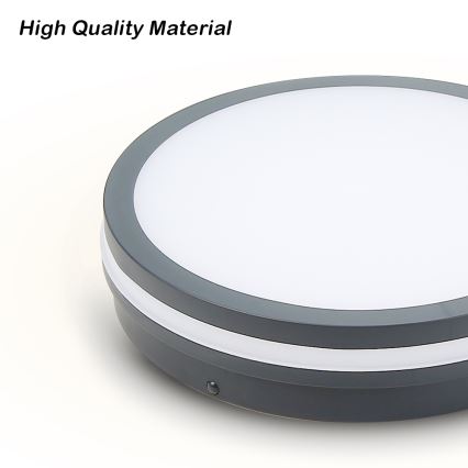 Brilagi - LED vanjsko svjetlo s senzorom BENE LED/18W/230V promjer 22 cm antracit IP54