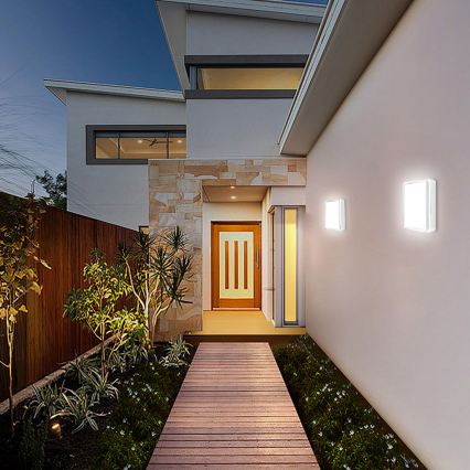 Brilagi - LED vanjska svjetiljka s senzorom BENE LED/24W/230V 26x26 cm bijela IP54