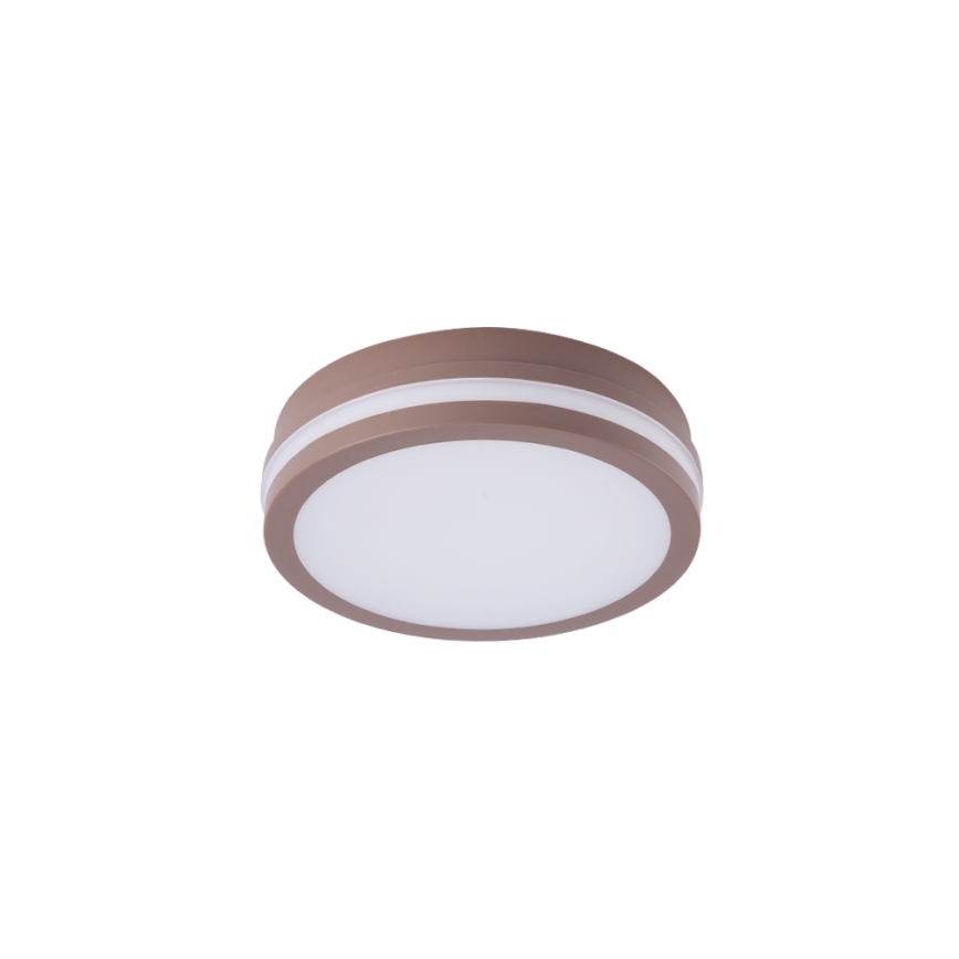 Brilagi - LED vanjsko stropno svjetlo BENE sa senzorom LED/18W/230V, promjer 21,5 cm, smeđa, IP54