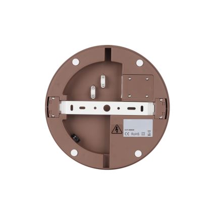 Brilagi - LED vanjsko stropno svjetlo BENE sa senzorom LED/18W/230V, promjer 21,5 cm, smeđa, IP54