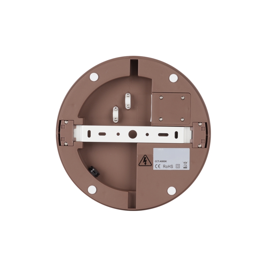Brilagi - LED vanjsko stropno svjetlo BENE sa senzorom LED/18W/230V, promjer 21,5 cm, smeđa, IP54