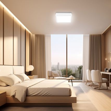 Brilagi - LED vanjska svjetiljka sa senzorom BENE LED/18W/230V 22x22 cm bijela IP54