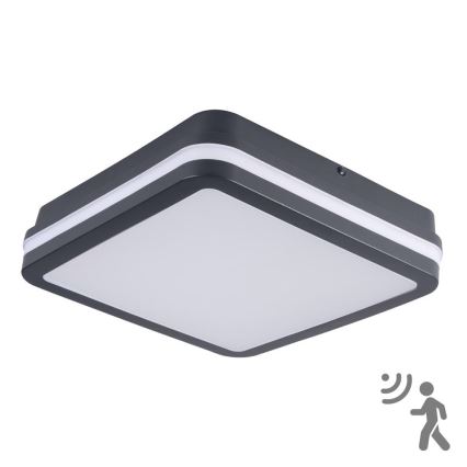 Brilagi - LED Vanjska svjetiljka sa senzorom BENE LED/18W/230V 22x22 cm antracit IP54