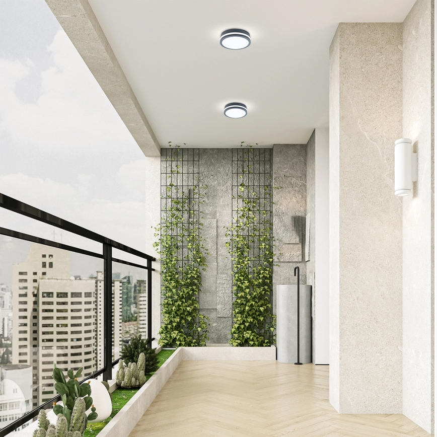 Brilagi - LED Vanjska svjetiljka sa senzorom BENE LED/18W/230V pr. 22 cm antracit IP54