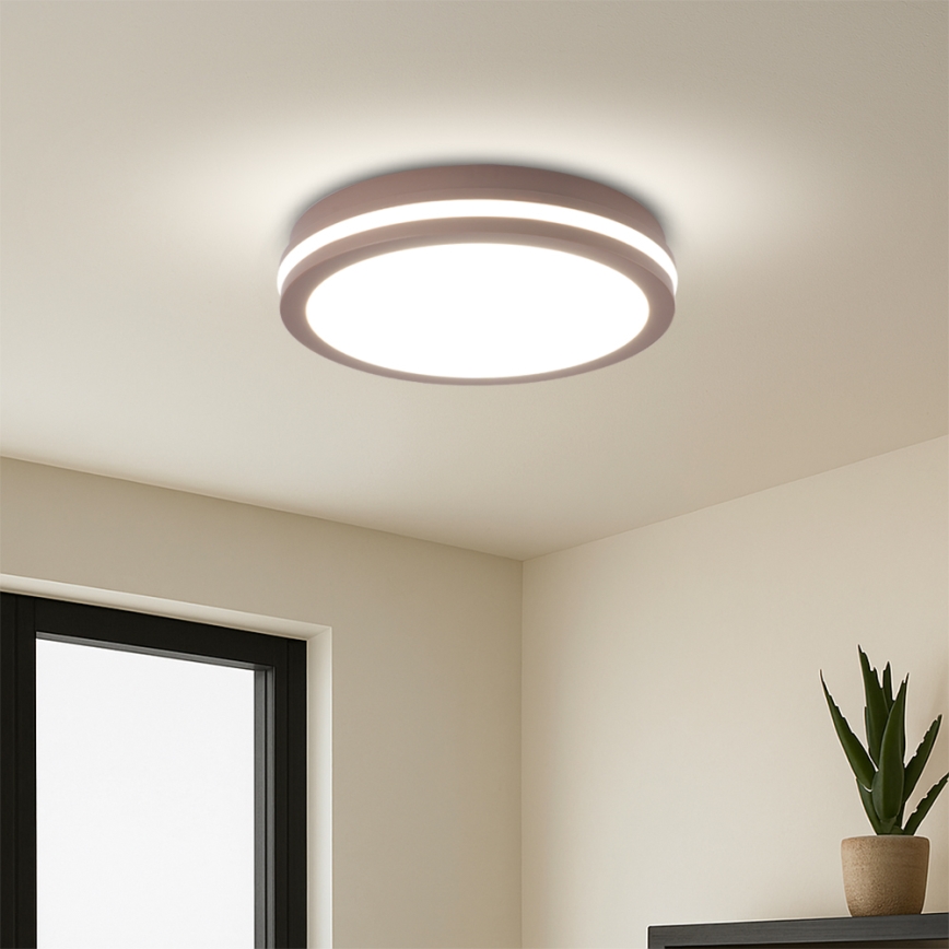Brilagi - vanjska LED svjetiljka s detektorom pokreta BENE LED/24W/230V promjer 26 cm smeđa IP54