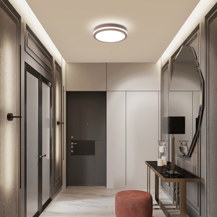 Brilagi - vanjska LED svjetiljka s detektorom pokreta BENE LED/24W/230V promjer 26 cm smeđa IP54
