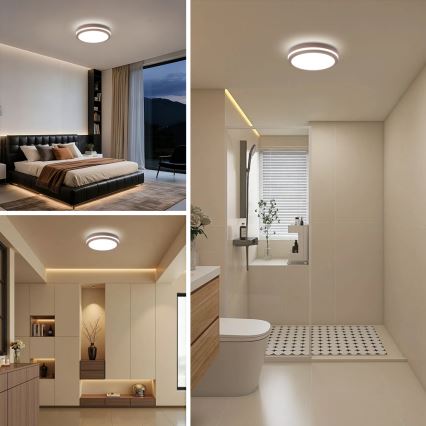 Brilagi - vanjska LED svjetiljka s detektorom pokreta BENE LED/24W/230V promjer 26 cm smeđa IP54