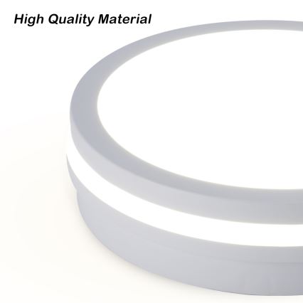 Brilagi - LED vanjska stropna svjetiljka s senzorom BENE LED/24W/230V Ø 26 cm bijela IP54