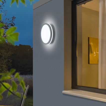 Brilagi - LED vanjska svjetiljka sa senzorom BENE LED/24W/230V Ø 26 cm antracitna IP54