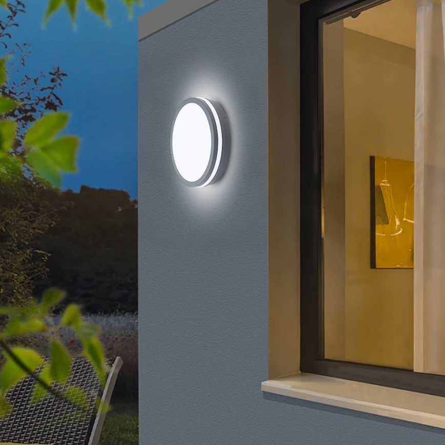 Brilagi - LED vanjska svjetiljka sa senzorom BENE LED/24W/230V Ø 26 cm antracitna IP54