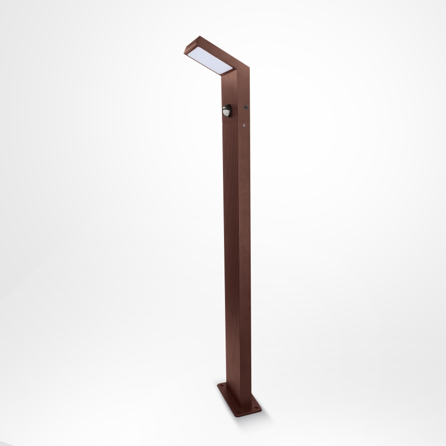 Brilagi - LED vanjska svjetiljka sa senzorom RIANO LED/8W/230V smeđa IP65 80 cm