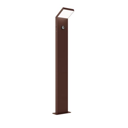 Brilagi - LED vanjska svjetiljka sa senzorom RIANO LED/8W/230V smeđa IP65 80 cm