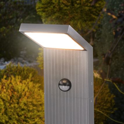 Brilagi - LED vanjska svjetiljka sa senzorom RIANO LED/8W/230V srebrna IP65