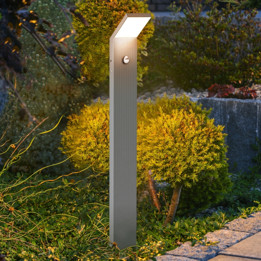 Brilagi - LED vanjska svjetiljka sa senzorom RIANO LED/8W/230V srebrna IP65