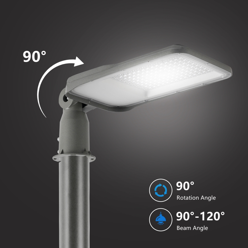 Brilagi - LED vanjska ulična svjetiljka sa stupom i zglobom 3 m URBANLIGHT LED/100W/230V siva IP65