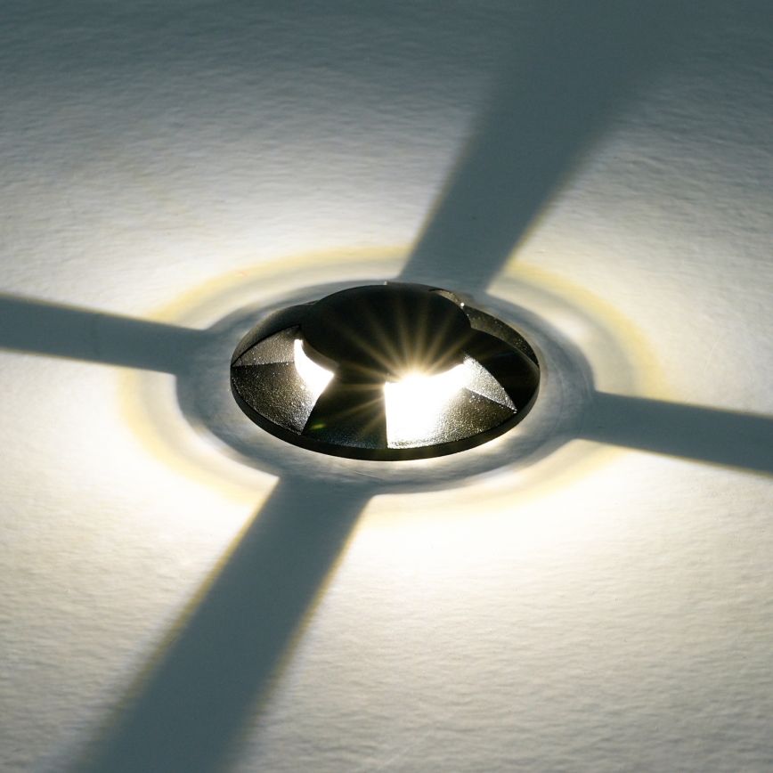 Brilagi - LED vanjska ukopna svjetiljka GROUNDRAY LED/1W/230V crna IP67
