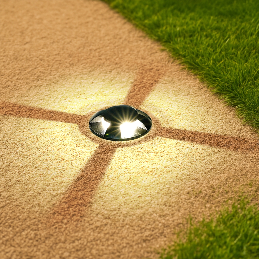 Brilagi - LED vanjska ukopna svjetiljka GROUNDRAY LED/1W/230V crna IP67