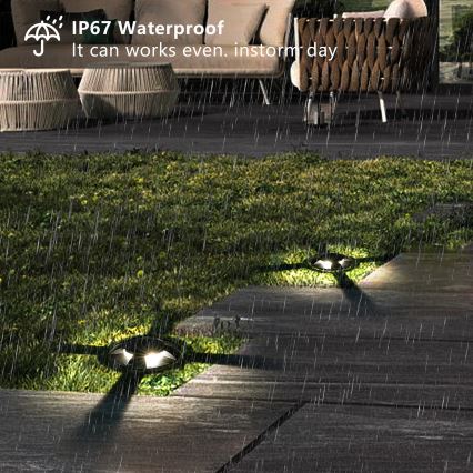 Brilagi - LED vanjska ukopna svjetiljka GROUNDRAY LED/1W/230V crna IP67