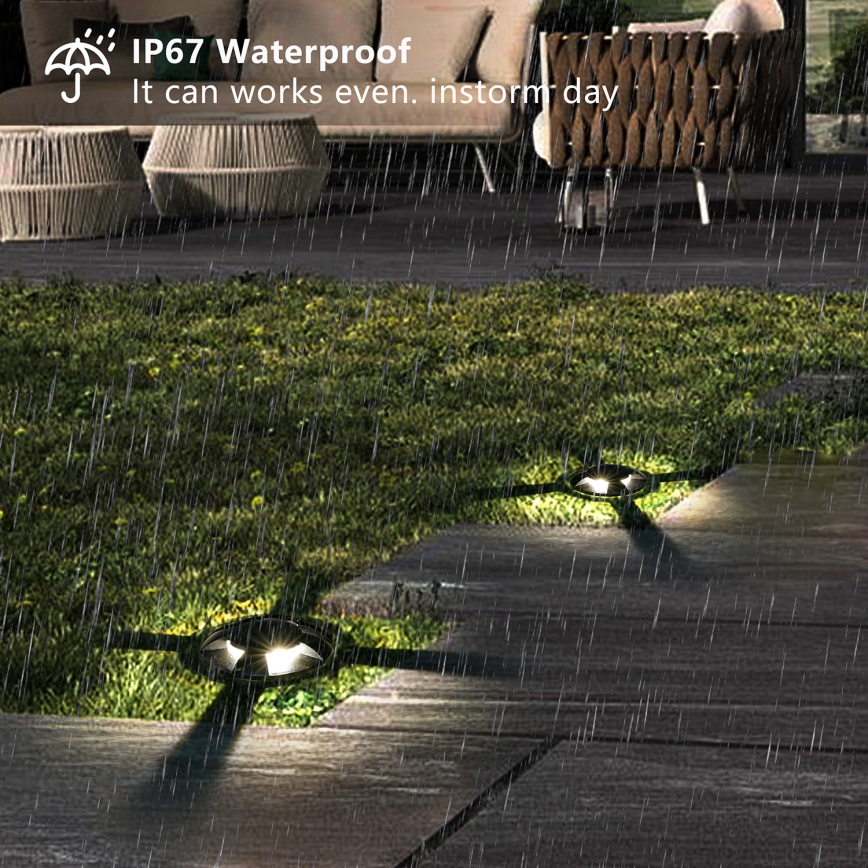 Brilagi - LED vanjska ukopna svjetiljka GROUNDRAY LED/1W/230V crna IP67