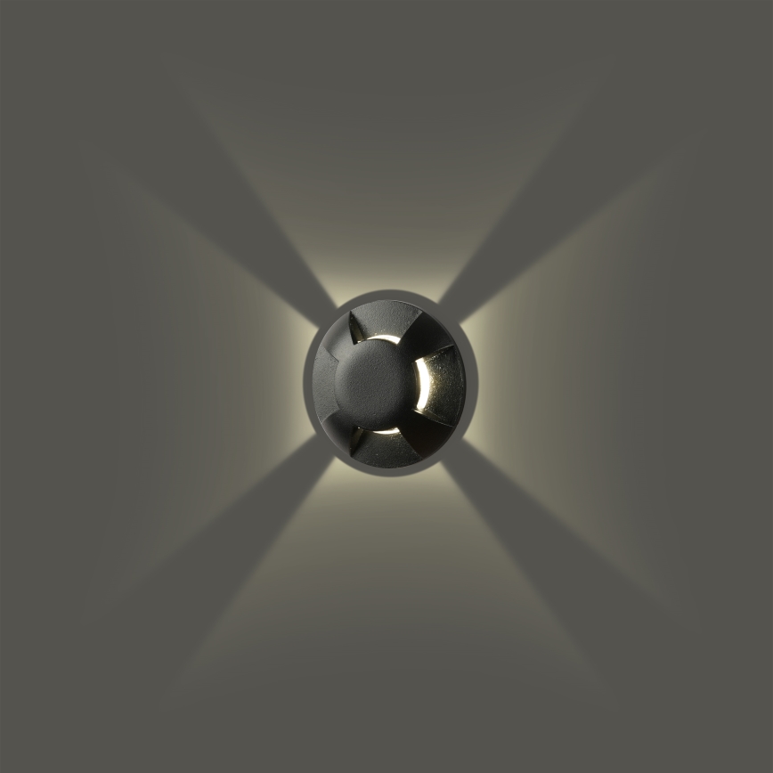 Brilagi - LED vanjska ukopna svjetiljka GROUNDRAY LED/1W/230V crna IP67
