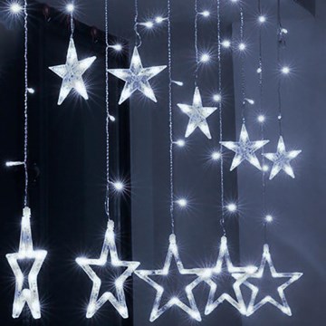 Brilagi - LED vanjska zavjesa 123xLED/3xAA/USB 3m IP44 hladno bijela