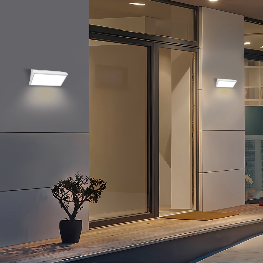 Brilagi - LED Vanjska zidna svjetiljka sa senzorom TRIANGLE LED/20W/230V bijela IP65