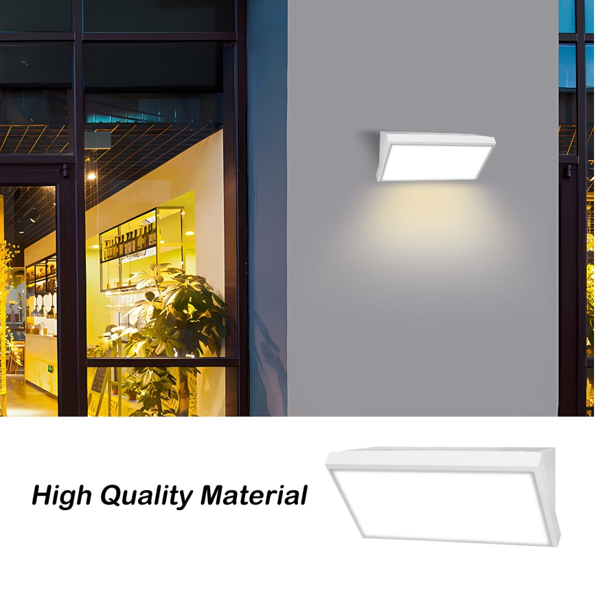 Brilagi - LED Vanjska zidna svjetiljka sa senzorom TRIANGLE LED/20W/230V bijela IP65