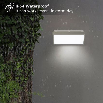 Brilagi - LED Vanjska zidna svjetiljka sa senzorom TRIANGLE LED/20W/230V siva IP65