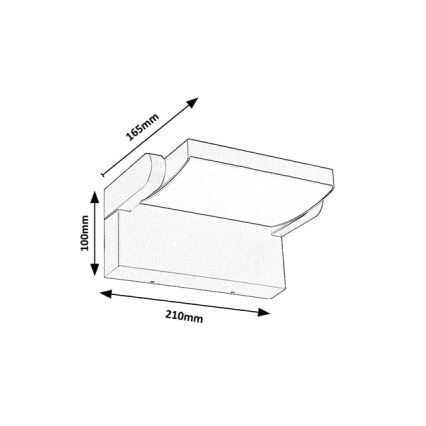 Brilagi - LED Vanjska zidna svjetiljka ANKLE LED/18W/230V 3000K IP65 antracit