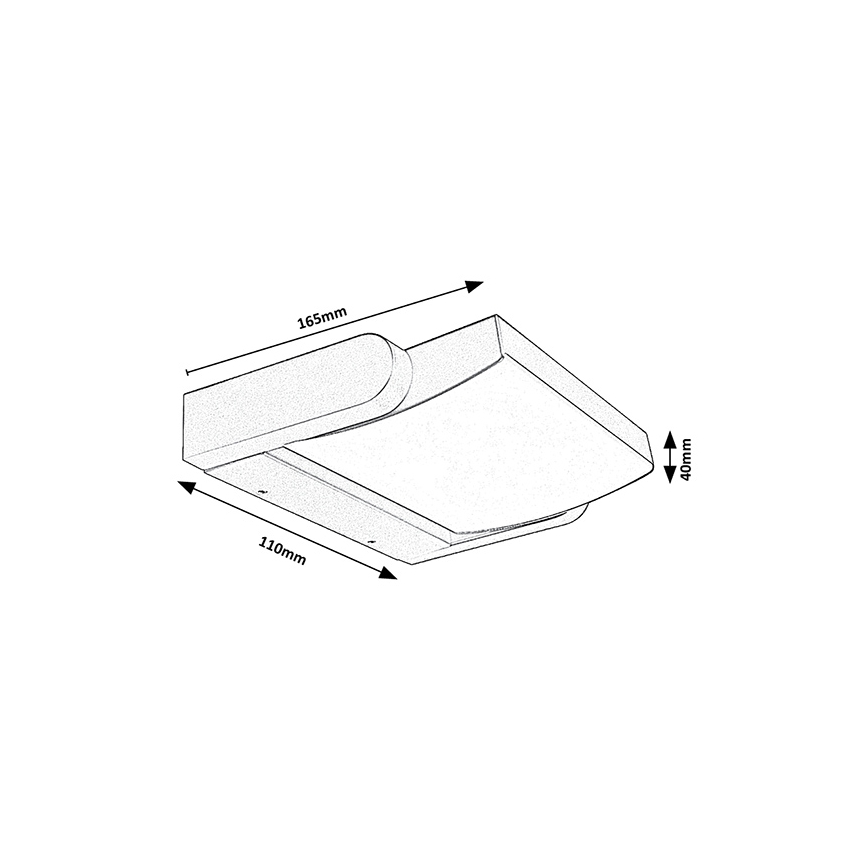 Brilagi - LED Vanjska zidna svjetiljka ANKLE LED/18W/230V 4000K IP65 antracit