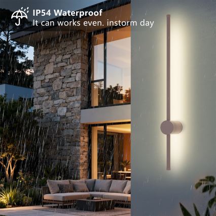 Brilagi - LED vanjska zidna svjetiljka AURA LED/12W/230V 3000K IP54 65 cm smeđa CRI 90