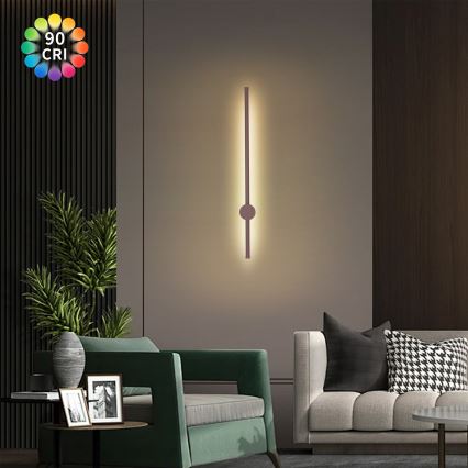 Brilagi - LED vanjska zidna svjetiljka AURA LED/12W/230V 3000K IP54 65 cm smeđa CRI 90
