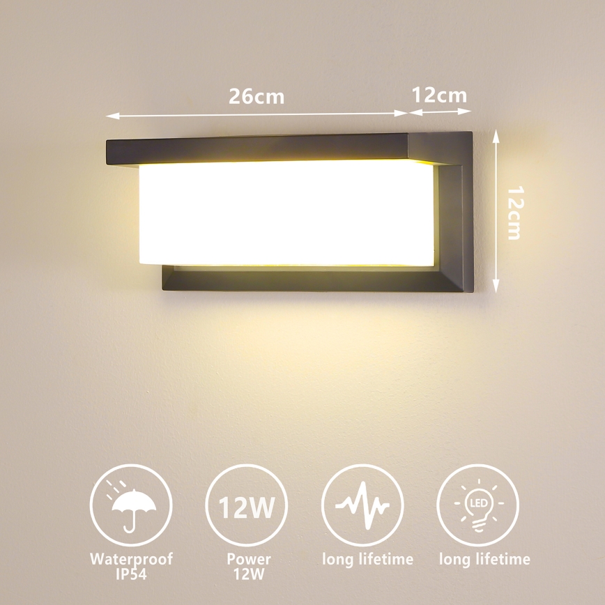 Brilagi - LED Vanjska zidna svjetiljka BRICKY LED/12W/230V antracit IP54