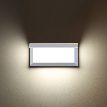 Brilagi - LED Vanjska zidna svjetiljka BRICKY LED/12W/230V bijela IP54