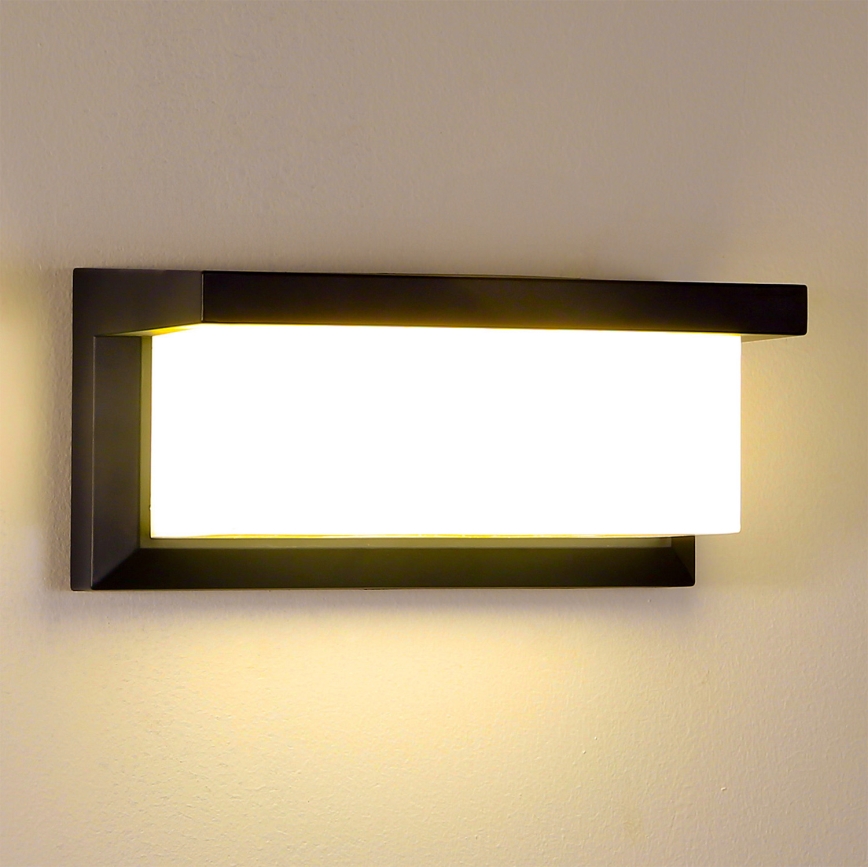 Brilagi - LED Vanjska zidna svjetiljka BRICKY LED/12W/230V crna IP54