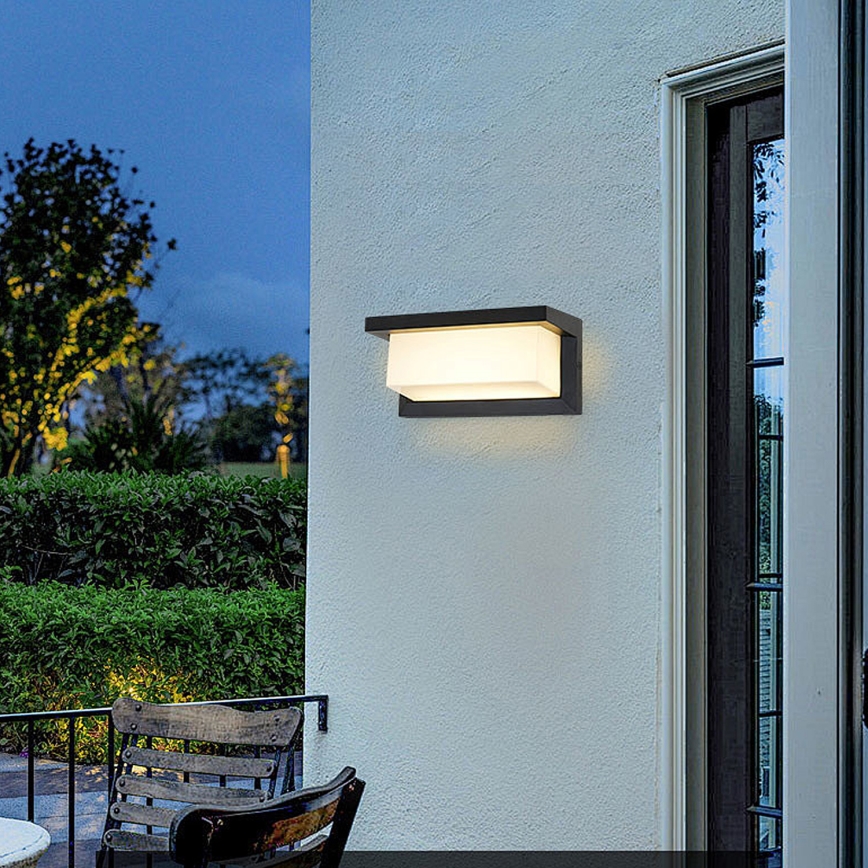 Brilagi - LED Vanjska zidna svjetiljka BRICKY LED/12W/230V crna IP54