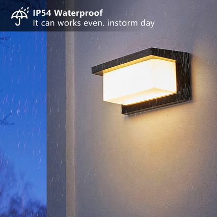 Brilagi - LED Vanjska zidna svjetiljka BRICKY LED/12W/230V crna IP54
