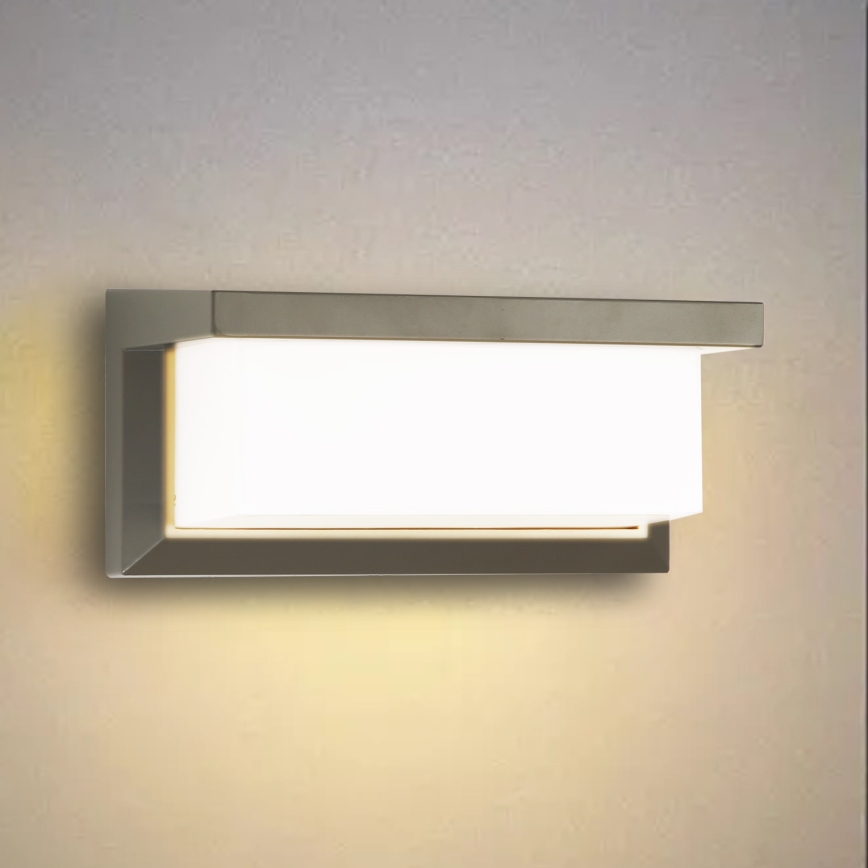Brilagi - LED Vanjska zidna svjetiljka BRICKY LED/12W/230V siva IP54