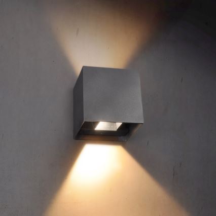 Brilagi - LED Vanjska zidna svjetiljka CUBE LED/6W/230V antracit IP54
