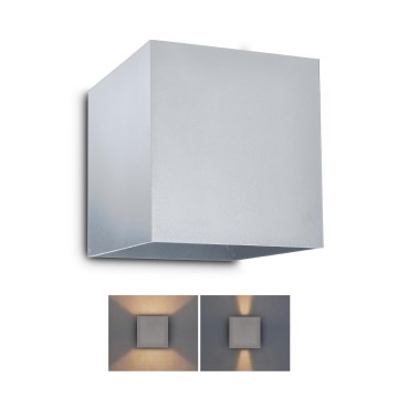 Brilagi - LED Vanjska zidna svjetiljka CUBE LED/6W/230V siva IP54