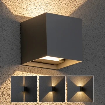 Brilagi - LED Vanjska zidna svjetiljka CUBE LED/6W/230V siva IP54